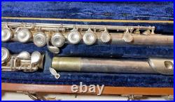Vintage Emerson eld elkhart Indiana flute silver serial numbers 33765 olds case