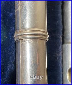 Vintage Emerson eld elkhart Indiana flute silver serial numbers 33765 olds case