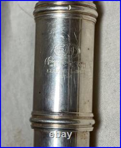 Vintage Emerson eld elkhart Indiana flute silver serial numbers 33765 olds case