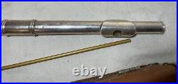 Vintage Emerson eld elkhart Indiana flute silver serial numbers 33765 olds case