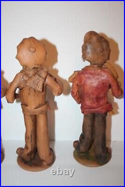 Vintage Folk Art Italy Hand Made Sculpted Figures Excellent