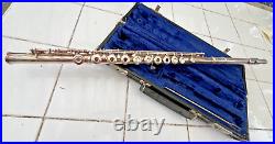 Vintage Gemeinhardt SOLID SILVER Open Hole Flute M3S Original Hard Case, US Made