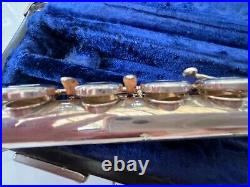 Vintage Gemeinhardt SOLID SILVER Open Hole Flute M3S Original Hard Case, US Made