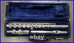 Vintage Gemeinhardt Sterling M3 Open Hole Inline G Of C Flute With Caps And Case