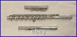 Vintage Gemeinhardt Sterling M3 Open Hole Inline G Of C Flute With Caps And Case