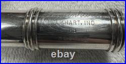 Vintage Gemeinhardt Sterling M3 Open Hole Inline G Of C Flute With Caps And Case