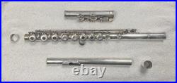 Vintage Gemeinhardt Sterling M3 Open Hole Inline G Of C Flute With Caps And Case