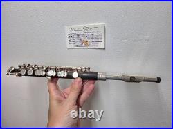 Vintage Handmade Artley Seaman Wood & Silver Piccolo with 2 Headjoints & New Case