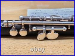 Vintage Handmade Artley Seaman Wood & Silver Piccolo with 2 Headjoints & New Case