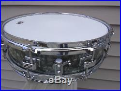 Vintage Ludwig Downbeat 4x14 Piccolo Snare Drum! Black Diamond Pearl! 8 lugs