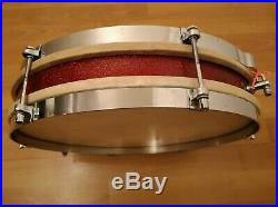 Vintage & Rare John Grey Model 500 14 X 2.5 Piccolo Snare Drum Red Sparkle
