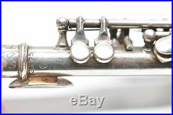 Vintage Selmer Handmade Coin Silver Cylindrical C Piccolo with Gold Springs