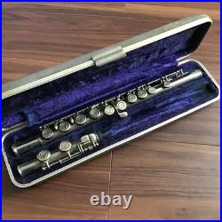 Vintage Silver Flute Body 16 Keys with Hard Case, Maker Unknown