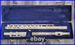 Vintage Silver Plated Model 3 French Style Gemeinhardt Student Flute & Hard Case