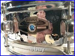 Vintage TAMA Hammered 13 x 4 8 lug Steel Piccolo Snare Drum. MINT