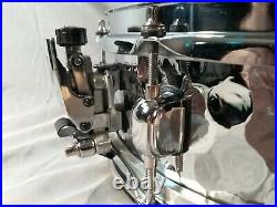 Vintage TAMA Hammered 13 x 4 8 lug Steel Piccolo Snare Drum. MINT