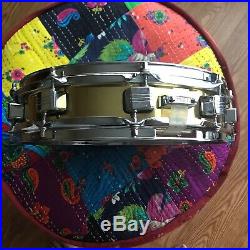 Vintage Tama Drums Japan Power Metal 3.25 X 14 Brass Piccolo Snare Drum 10 Lugs