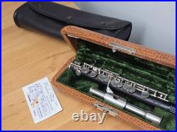 Vintage Uebel Handmade German Professional C Piccolo with Split E Grenadilla Wood