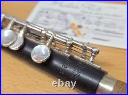 Vintage Uebel Handmade German Professional C Piccolo with Split E Grenadilla Wood