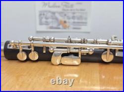 Vintage Uebel Handmade German Professional C Piccolo with Split E Grenadilla Wood