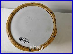 Vintage Yamaha Akira Jimbo Signature Snare Drum White Wooden Hoop Discontinued