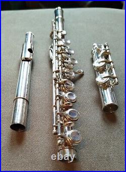 Vintage french rare Couesnon Moyse flute c. 1930 in case A=440Hz