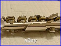 Vtg antique Bettoney sterling silver Db piccolo combo flute case overhauled