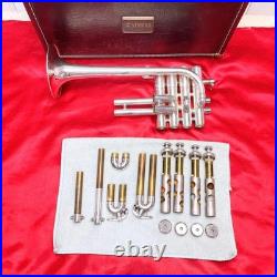 YAMAHA Custom YTR-9830 Piccolo Trumpet Bb/A Silver Plated Used Japan #726