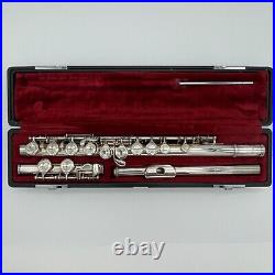 YAMAHA Flute YFL-211S Silver Plating with Hard Case Used from JAPAN