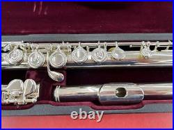 YAMAHA Flute YFL-614 Professional Model Musical instrument Silver WithCase