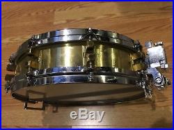 YAMAHA Japan SD493 14 x 3.5 Seamless Brass Piccolo Snare Drum Vintage 1994