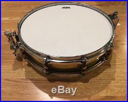 YAMAHA Japan SD493 14 x 3.5 Seamless Brass Piccolo Snare Drum Vintage 1994