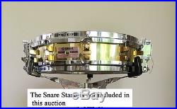 Yamaha Sd493 Piccolo Brass Snare Drum 14 X 3.5 Brass Shell Excellent