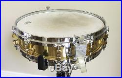 Yamaha Sd493 Piccolo Brass Snare Drum 14 X 3.5 Brass Shell Excellent