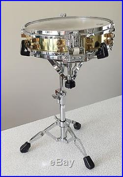 Yamaha Sd493 Piccolo Brass Snare Drum 14 X 3.5 Brass Shell + Pdp Snare Stand