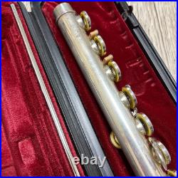 YAMAHA Silver Flute Body with Case Included Professional Concert Use