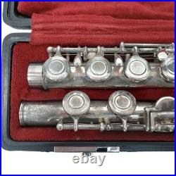 YAMAHA YFL211S Flute Silver Plated with Hard Case Used Tested Keys Musical