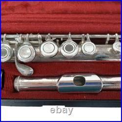 YAMAHA YFL211S Flute Silver Plated with Hard Case Used Tested Keys Musical