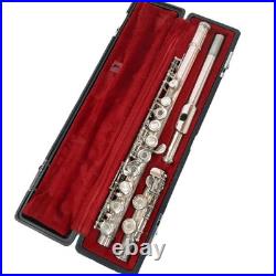 YAMAHA YFL211S Flute Silver Plated with Hard Case Used Tested Keys Musical