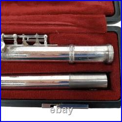 YAMAHA YFL211S Flute Silver Plated with Hard Case Used Tested Keys Musical