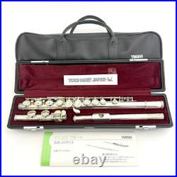 YAMAHA YFL-211SII Student Flute Nickel Silver Used with Hard Case + Bag #B0136