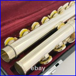 YAMAHA YFL-211SII Student Flute Nickel Silver Used with Hard Case + Bag #B0136