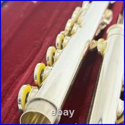 YAMAHA YFL-211SII Student Flute Nickel Silver Used with Hard Case + Bag #B0136