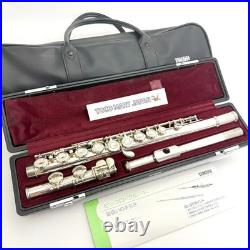 YAMAHA YFL-211SII Student Flute Nickel Silver Used with Hard Case + Bag #B0136