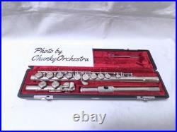 YAMAHA YFL-211 Flute Silver Plated E-Mechanism Student Model Tested with Case#3073