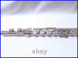 YAMAHA YFL-211 Flute Silver Plated E-Mechanism Student Model Tested with Case#3073