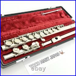 YAMAHA YFL-211 Flute Silver Plating With Hard Case Used From Japan #B0200