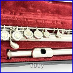 YAMAHA YFL-211 Flute Silver Plating With Hard Case Used From Japan #B0200