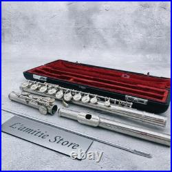 YAMAHA YFL-211 Flute White Bronze Silver Plate YFL211 E Mechanism Covered Offset