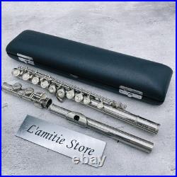 YAMAHA YFL-211 Flute White Bronze Silver Plate YFL211 E Mechanism Covered Offset